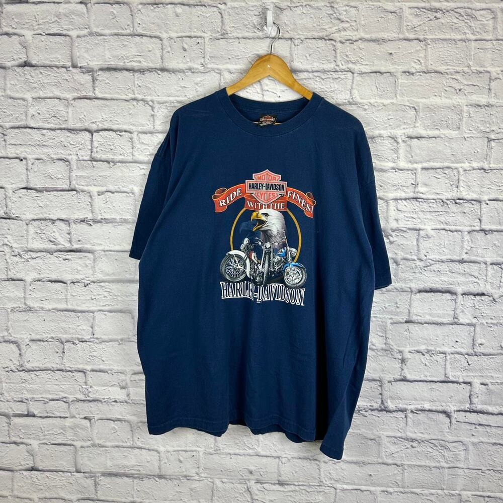 Vintage 90s Harley Davidson eagle biker t-shirt